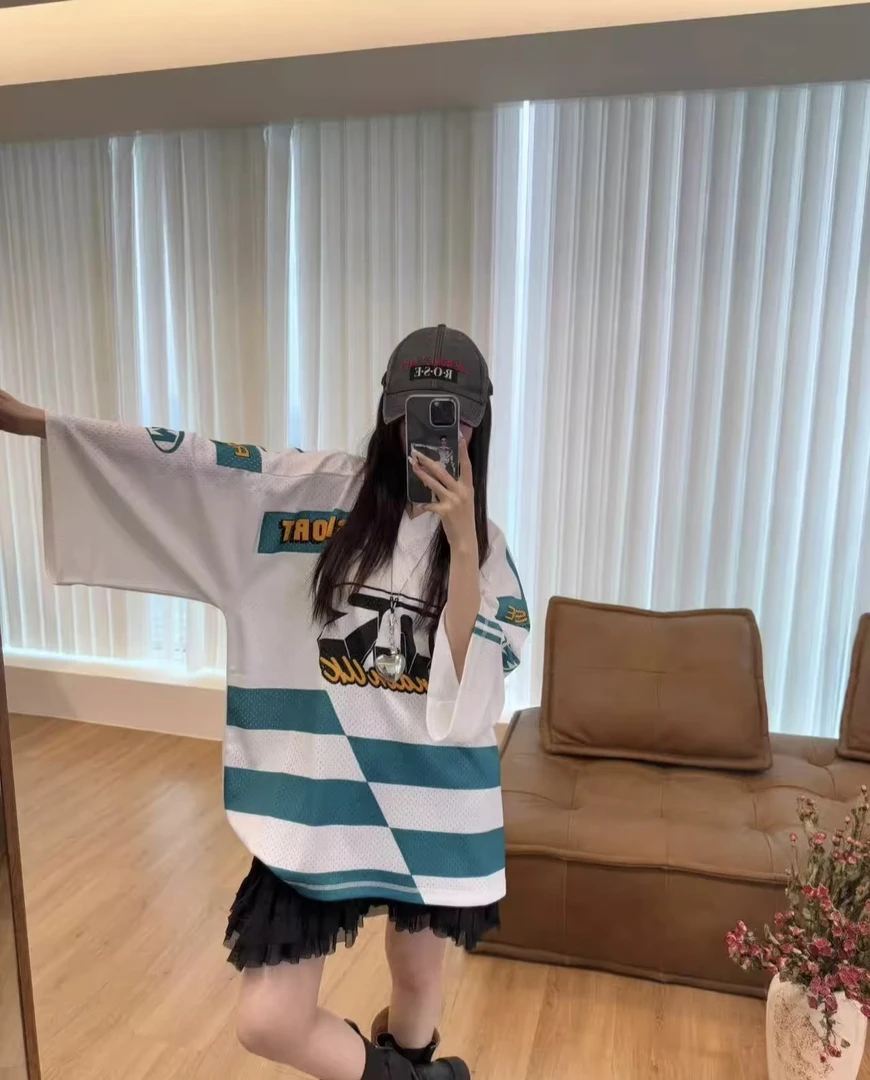 【lunan】MR网眼印花球衣短袖