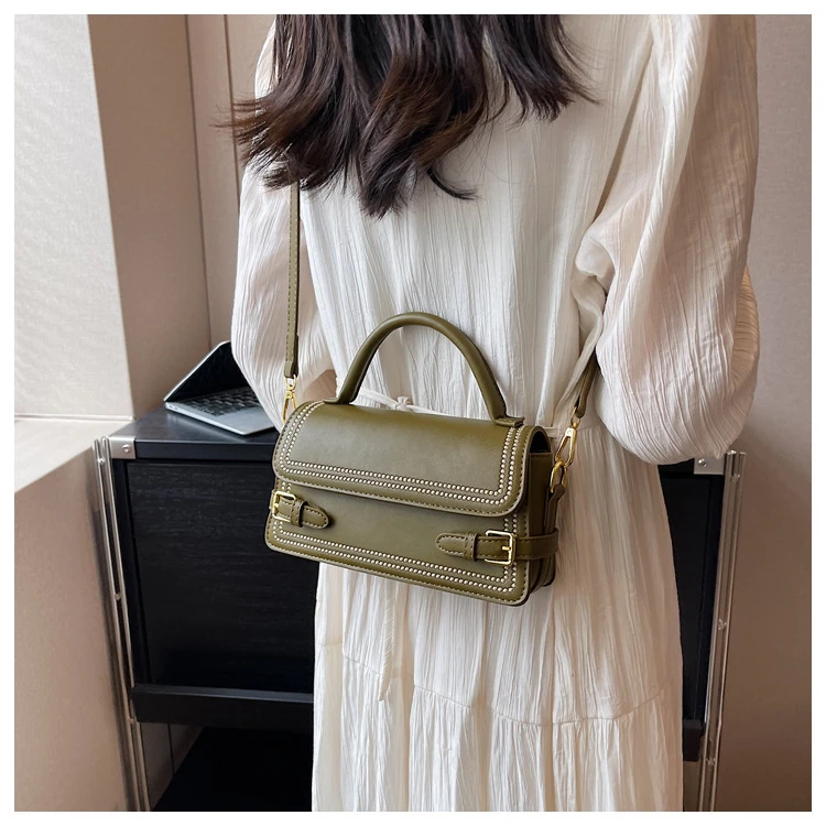 简约斜挎包手提女士小包包时尚小方包手提包女高级单肩包大容量