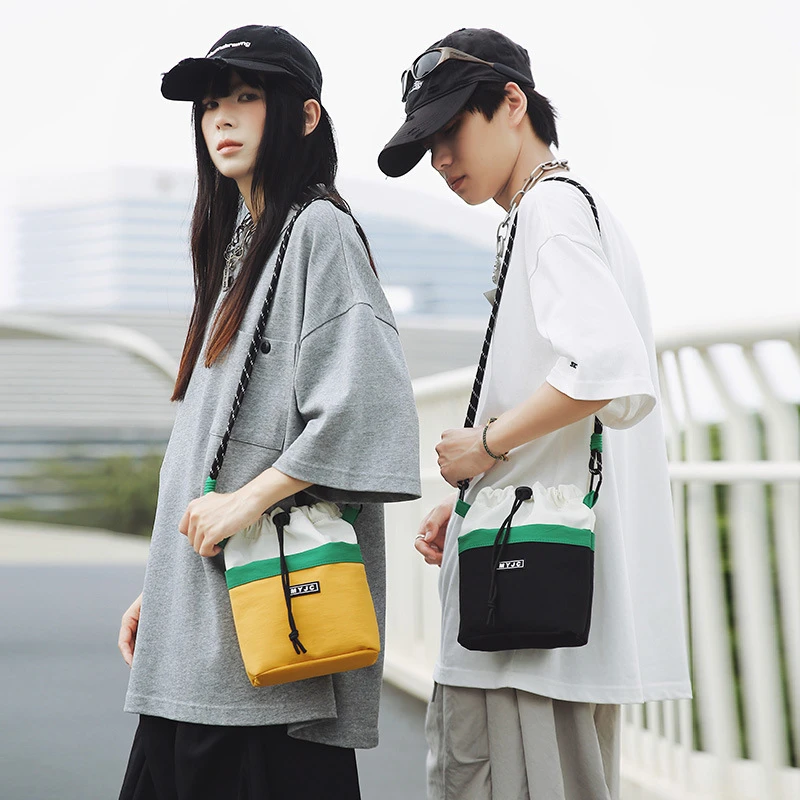 小清新文艺尼龙布包包女夏天2025新款潮韩版褶皱托特包百搭大容量