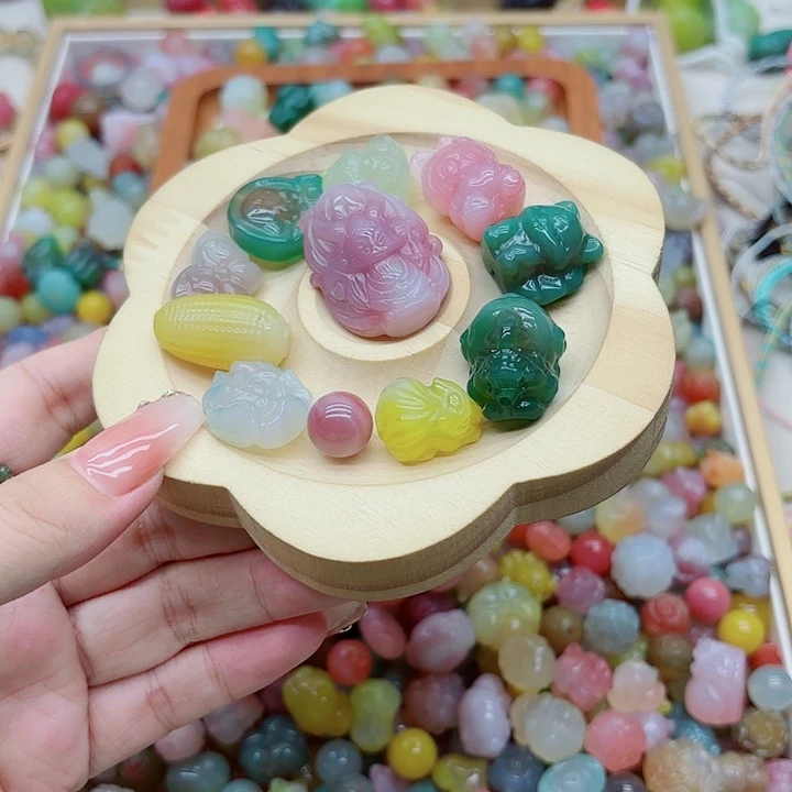 雅***4未镶嵌手链玛瑙/玉髓盐源56