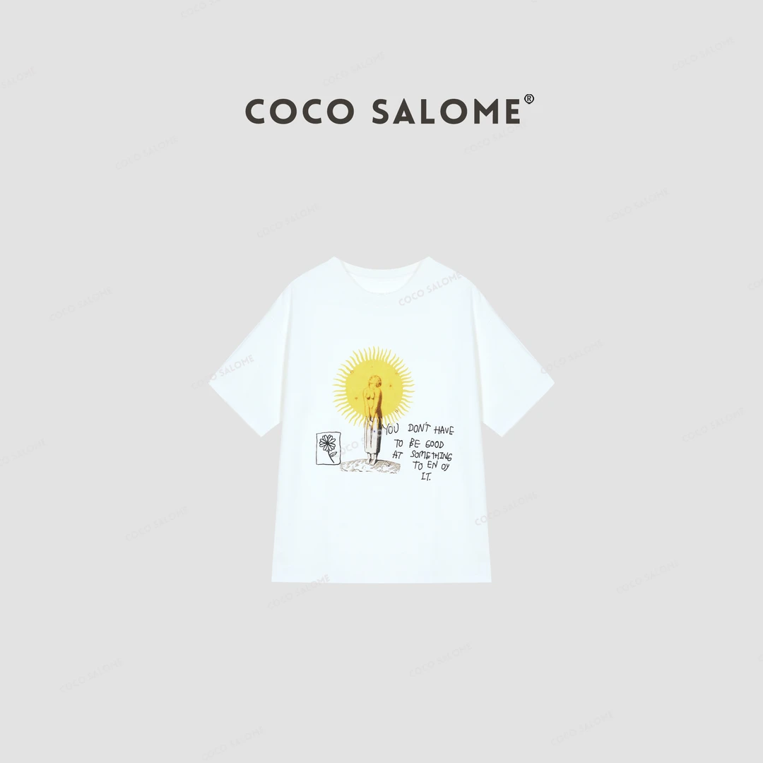COCO SALOME⑥【自由女神】2025早春100棉230g大版宽松短袖0771