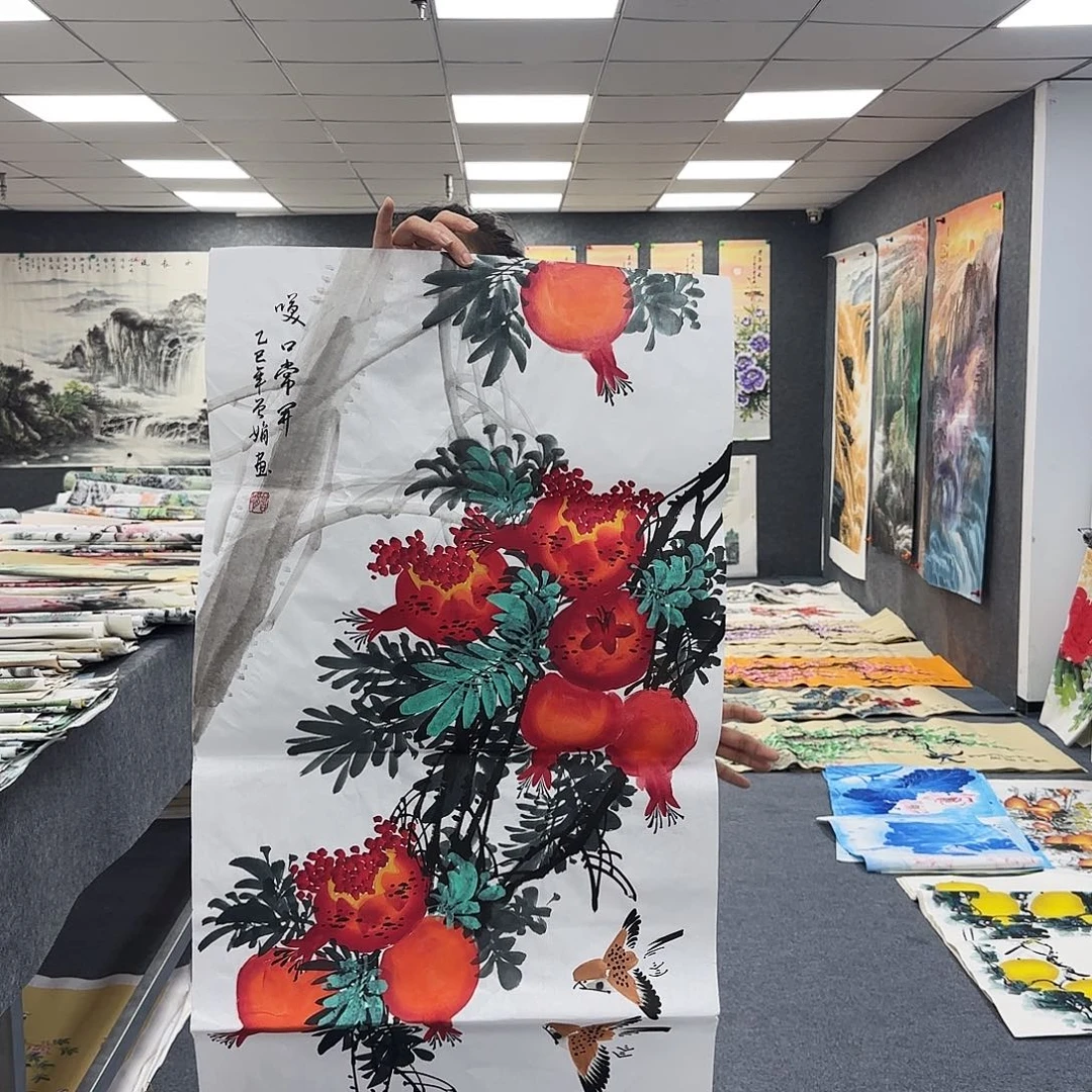 国画作品小姐姐放漏中