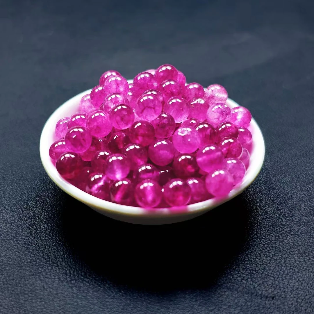 散珠W1650 卢比莱粉碧玺8MM*20颗