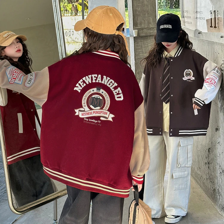 女童外套春秋款2025新款儿童开衫棒球服上衣女大童运动夹克衫秋装
