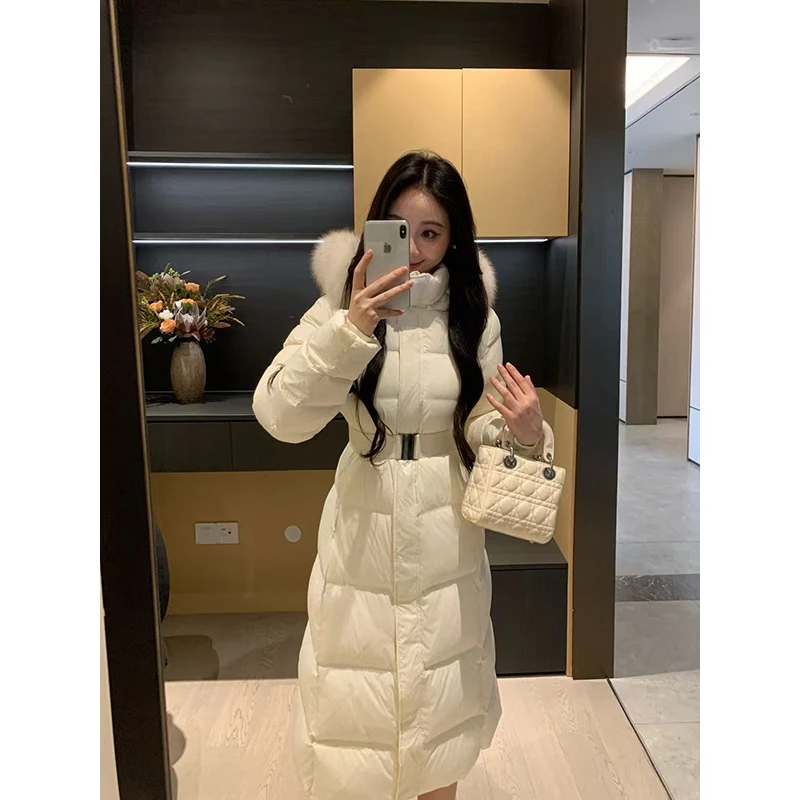 XINYI【初雪小暖炉】冬季狐狸毛极寒羽绒服女收腰显瘦X625X19339