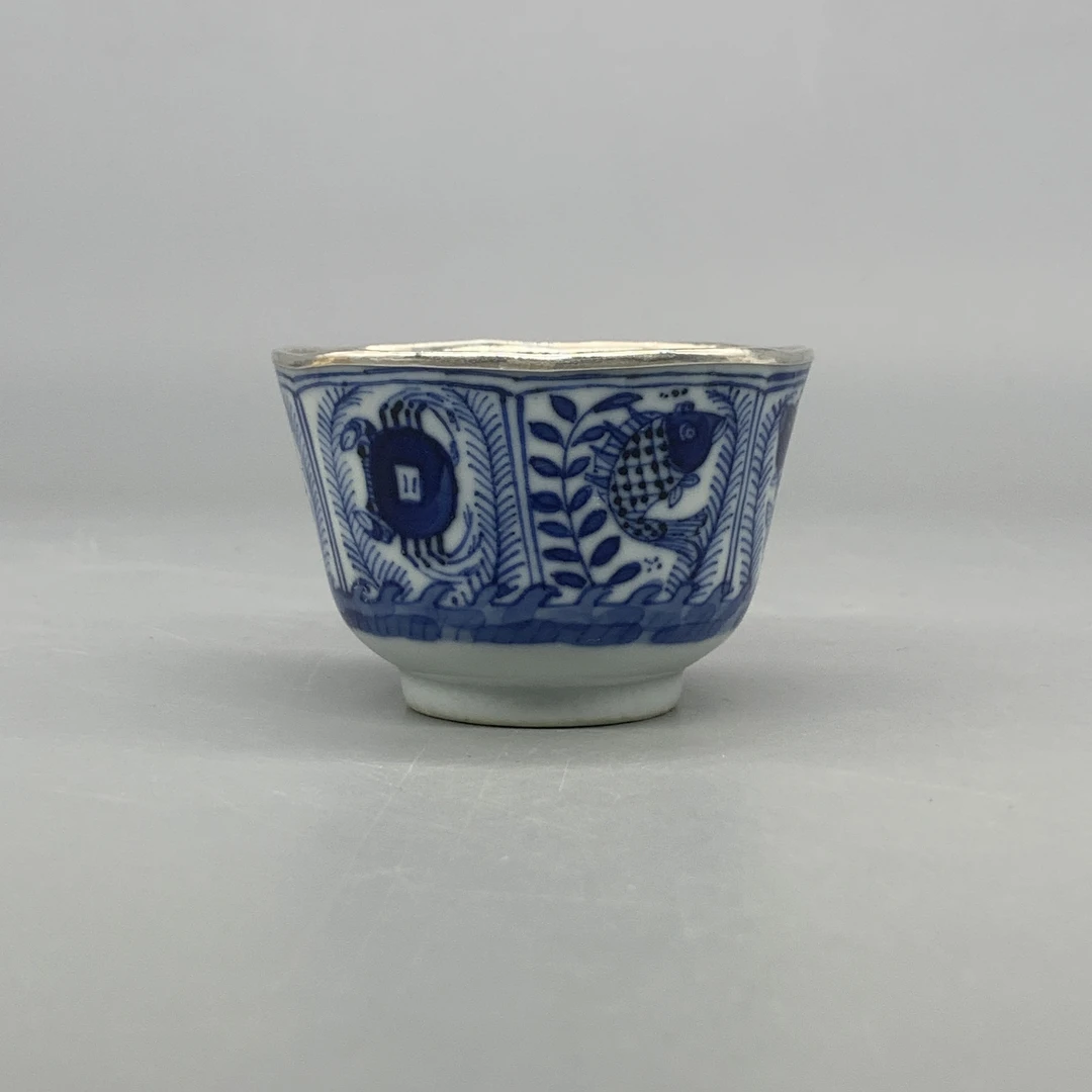 62511280*清光绪青花二甲传胪纹杯/瓷器六/江苏省文物总店/Y