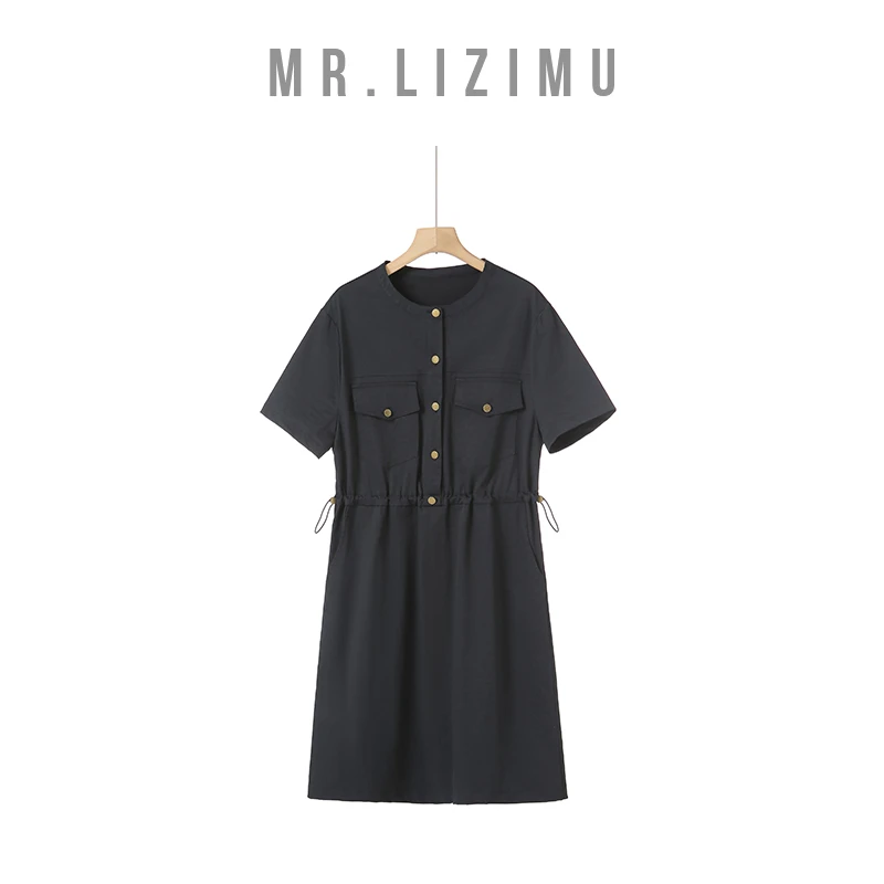 李子木先生纯色收腰连衣裙新款爆款2025女款『夏上新』连衣裙D6079