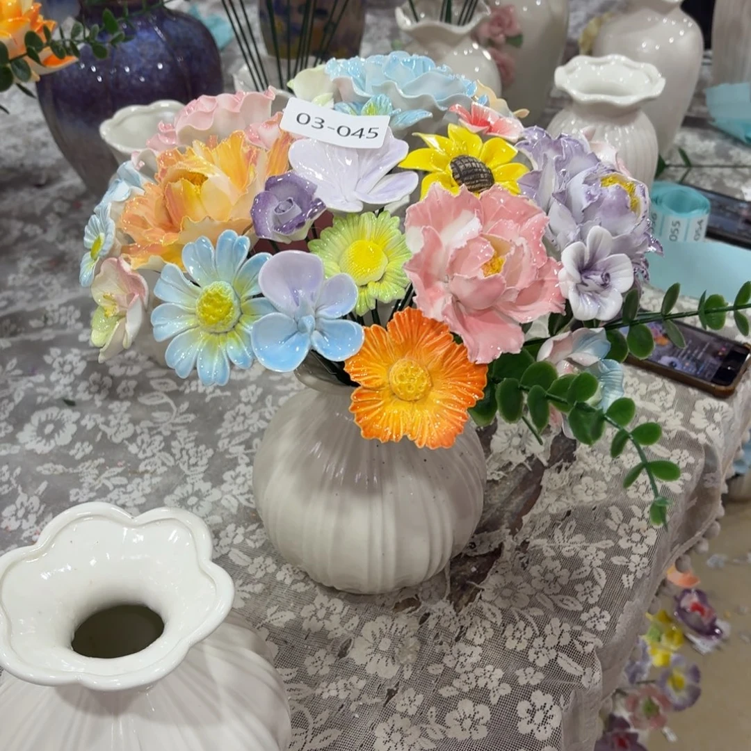 345 陶瓷花拍满20元发货，退款拉黑