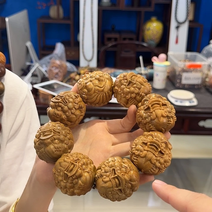 维腊木（绿檀）其他5.0貔貅单圈八方招财