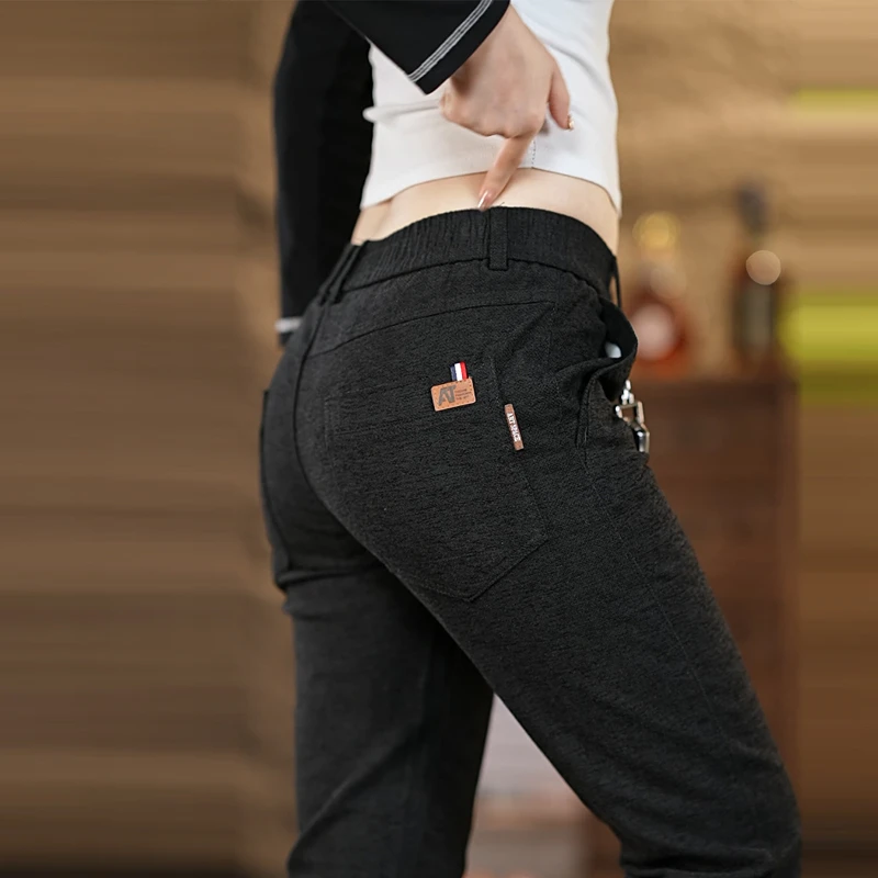 2025秋冬休闲长裤男士直筒裤弹力修身韩版潮流商务上班工作男裤