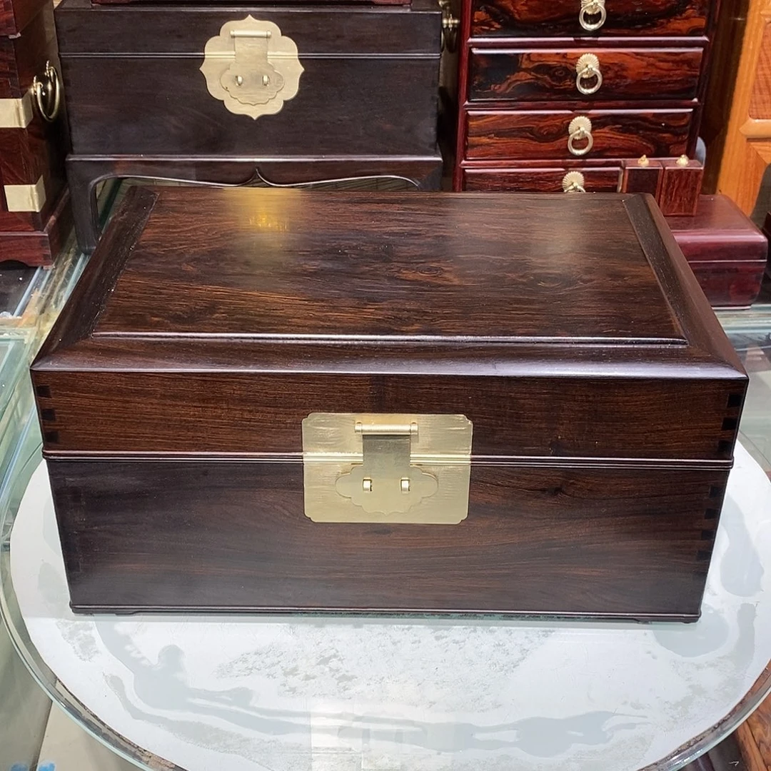 东非黑黄檀（紫光檀）独板收纳箱35/24/16