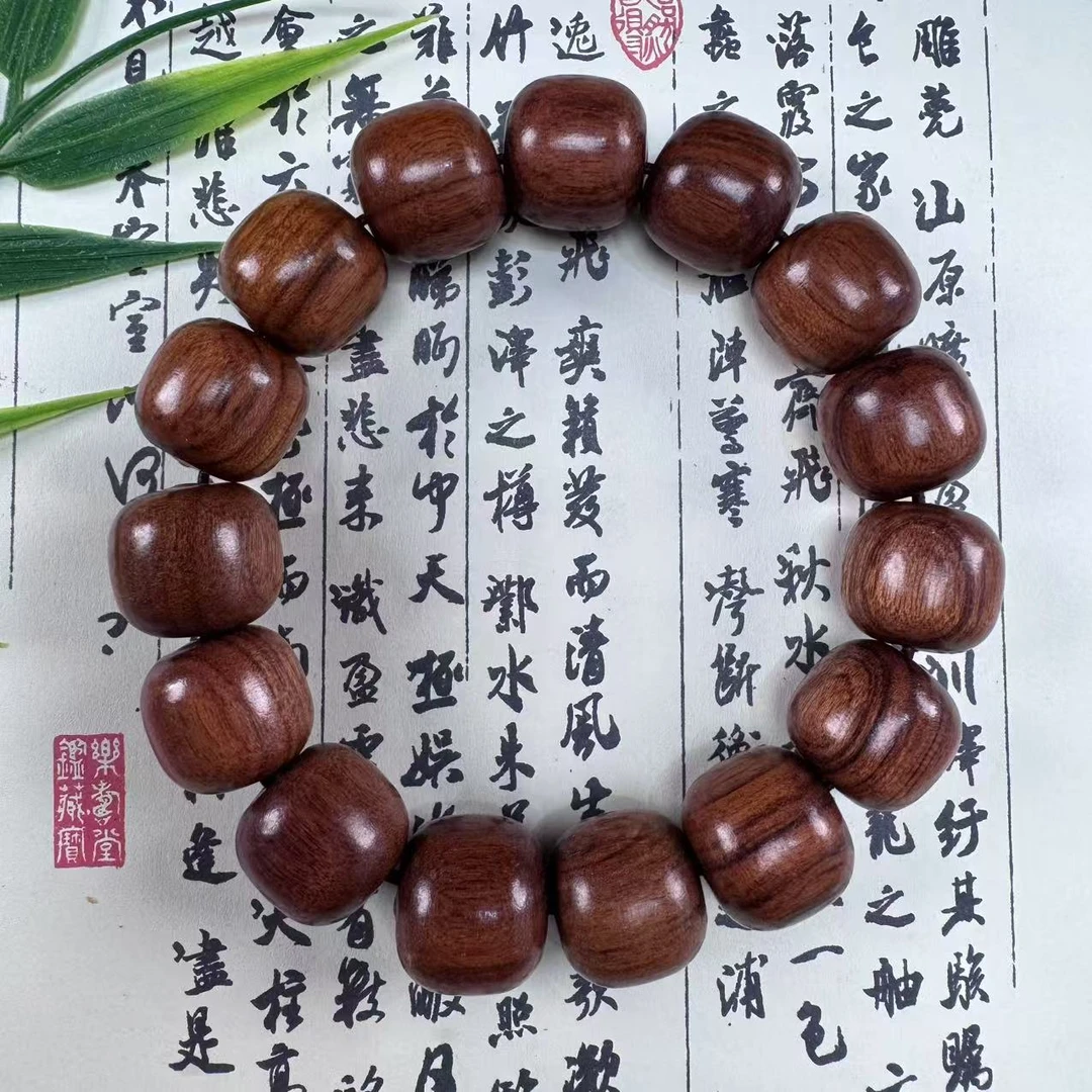 原生态桃木1.5老型珠单圈手串