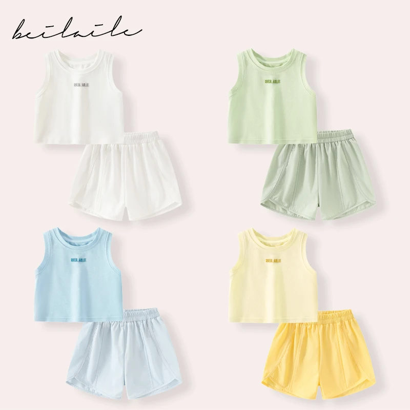 【速干背心 小洛妈咪】婴儿装男女童背心T恤夏装男宝宝上衣C28