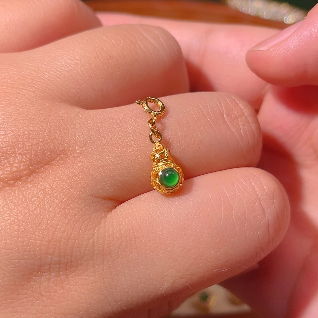 翡翠银S925镶嵌吊坠(不含链)