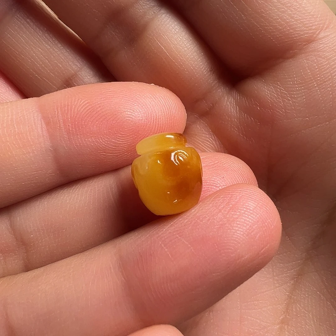 蜜蜡颈饰未镶嵌蜜罐（打孔不退换）