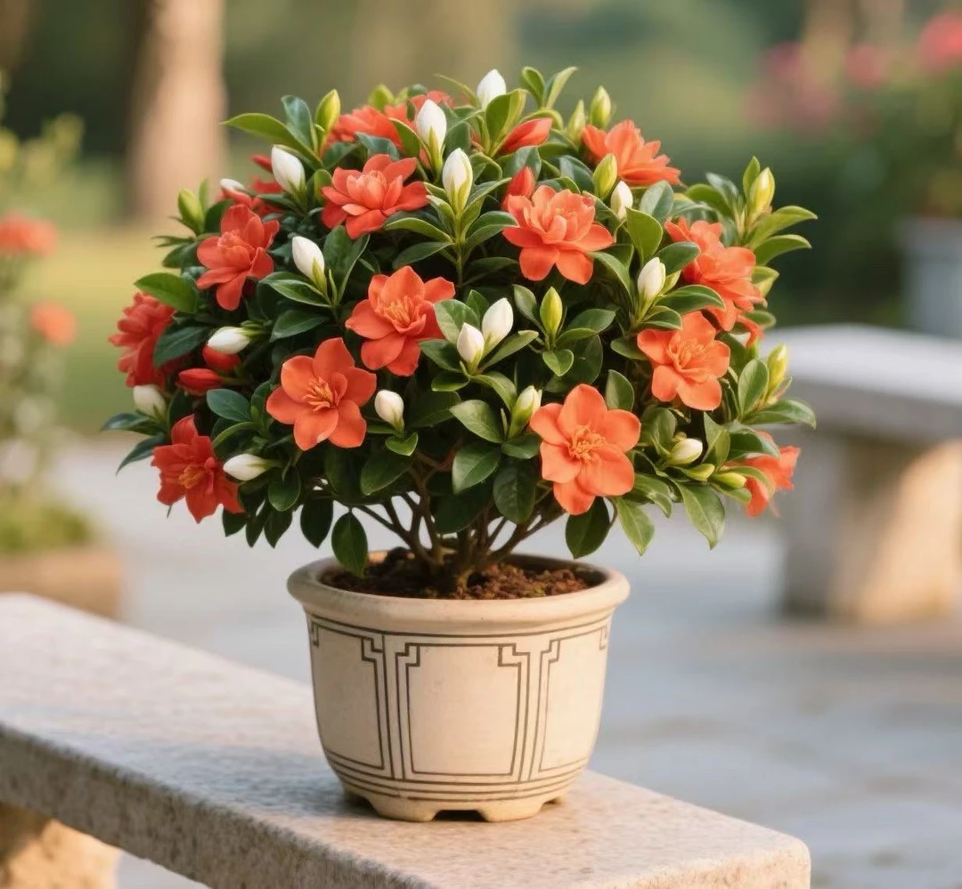 香水多彩牡丹栀子花浓香型原盆原土带苞四季开花阳台花卉绿植