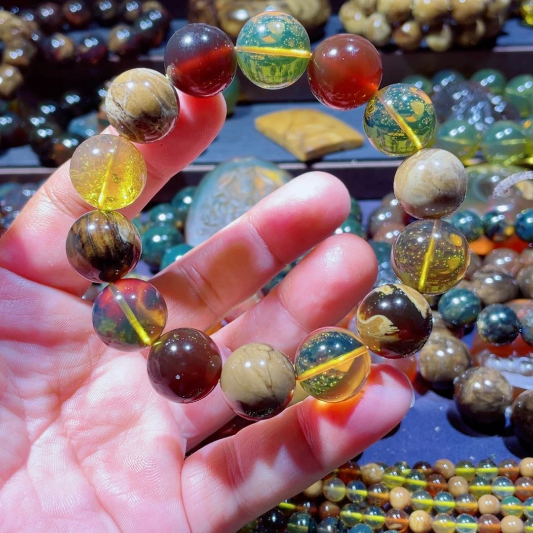 未镶嵌琥珀手链天然