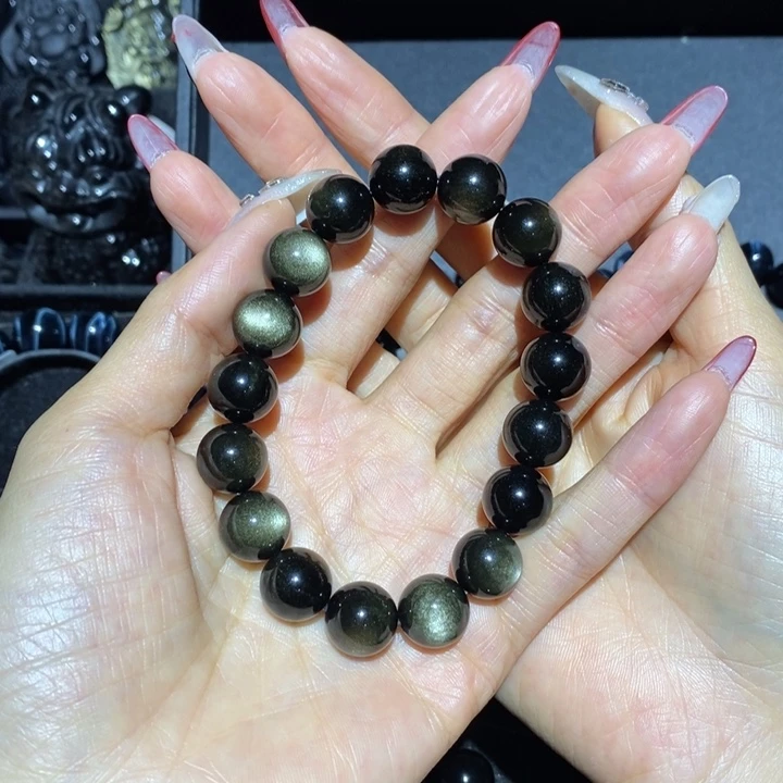 黑曜岩手链未镶嵌薇