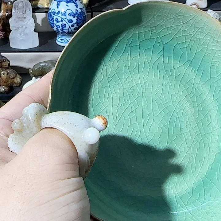 瓷片瓷器白梨瓷器摆件创意577