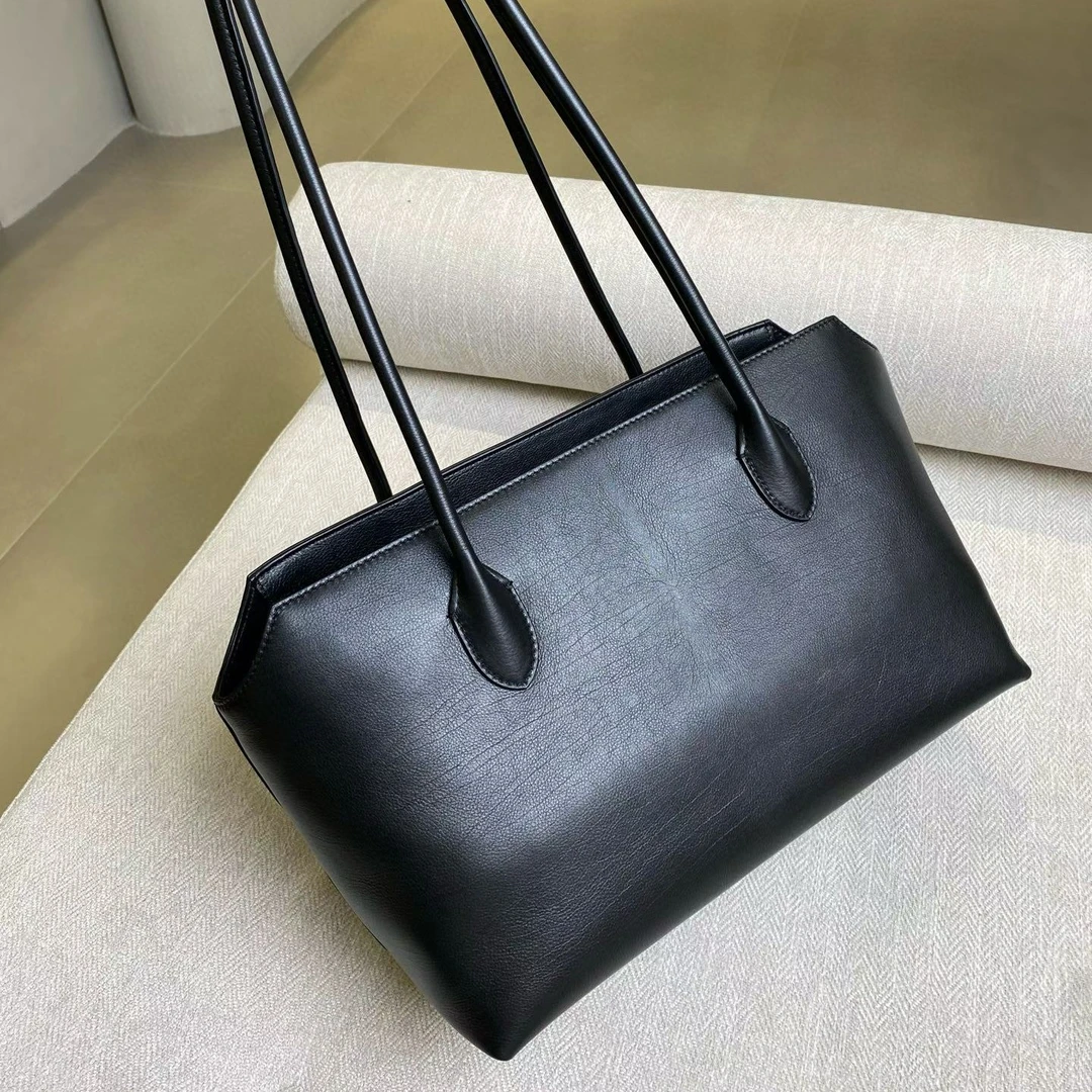 terrass极简风胎牛皮通勤大容量单肩托特包百搭轻奢