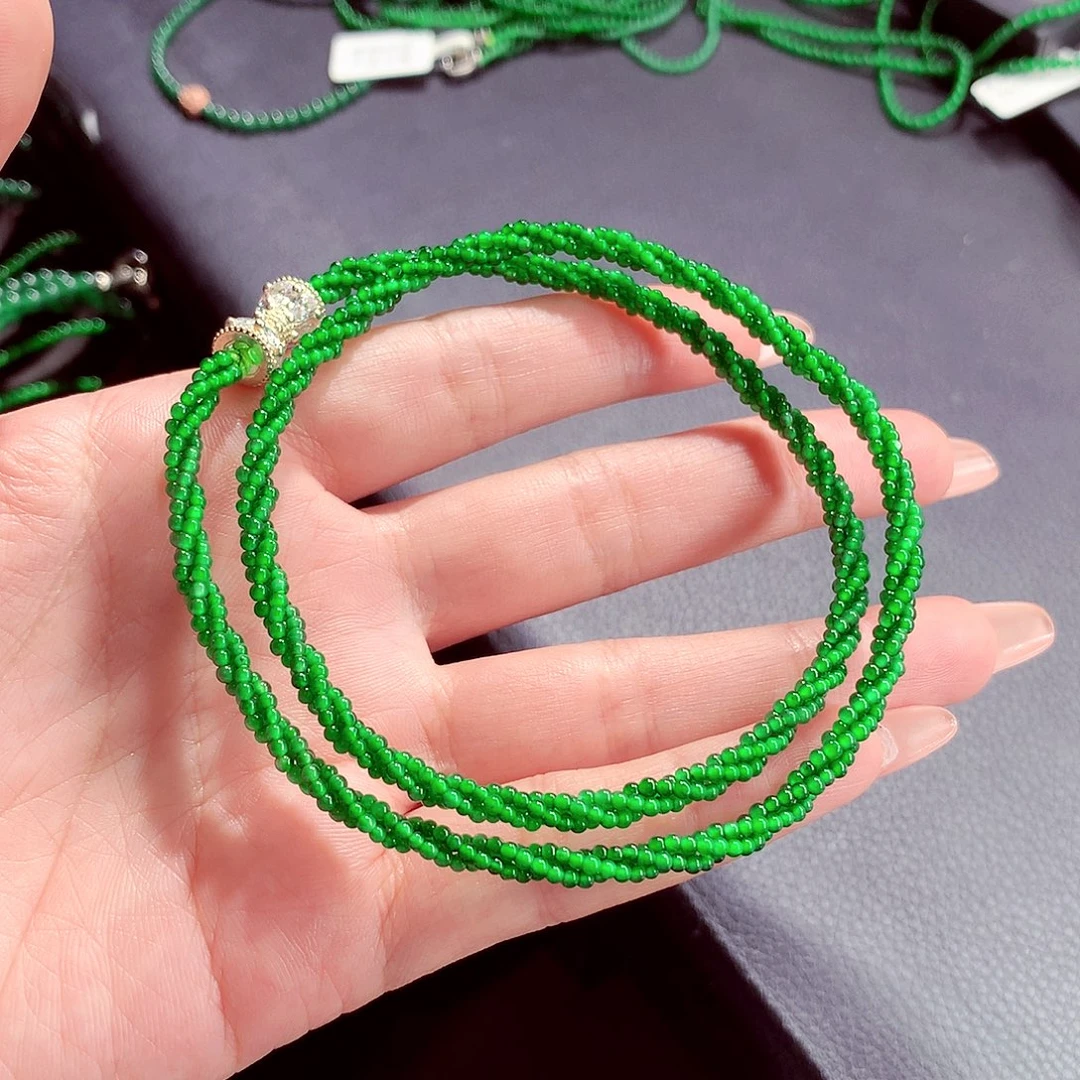 翡翠未镶嵌毛衣链