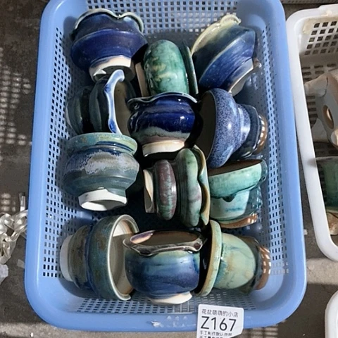 紫砂花盆167微瑕品口径6到7左右