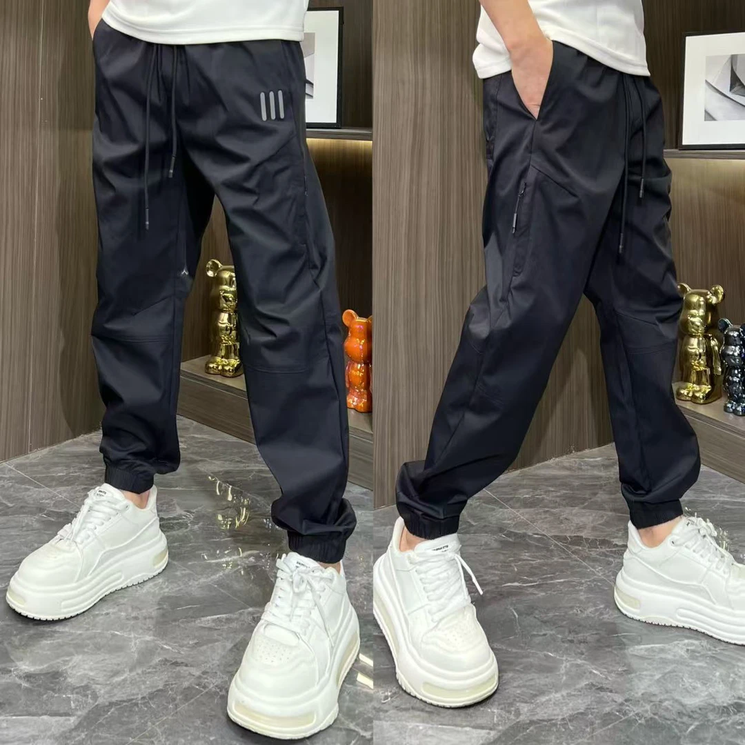 休闲裤春夏裤子薄款潮长裤束脚休闲裤运动束脚裤25C38