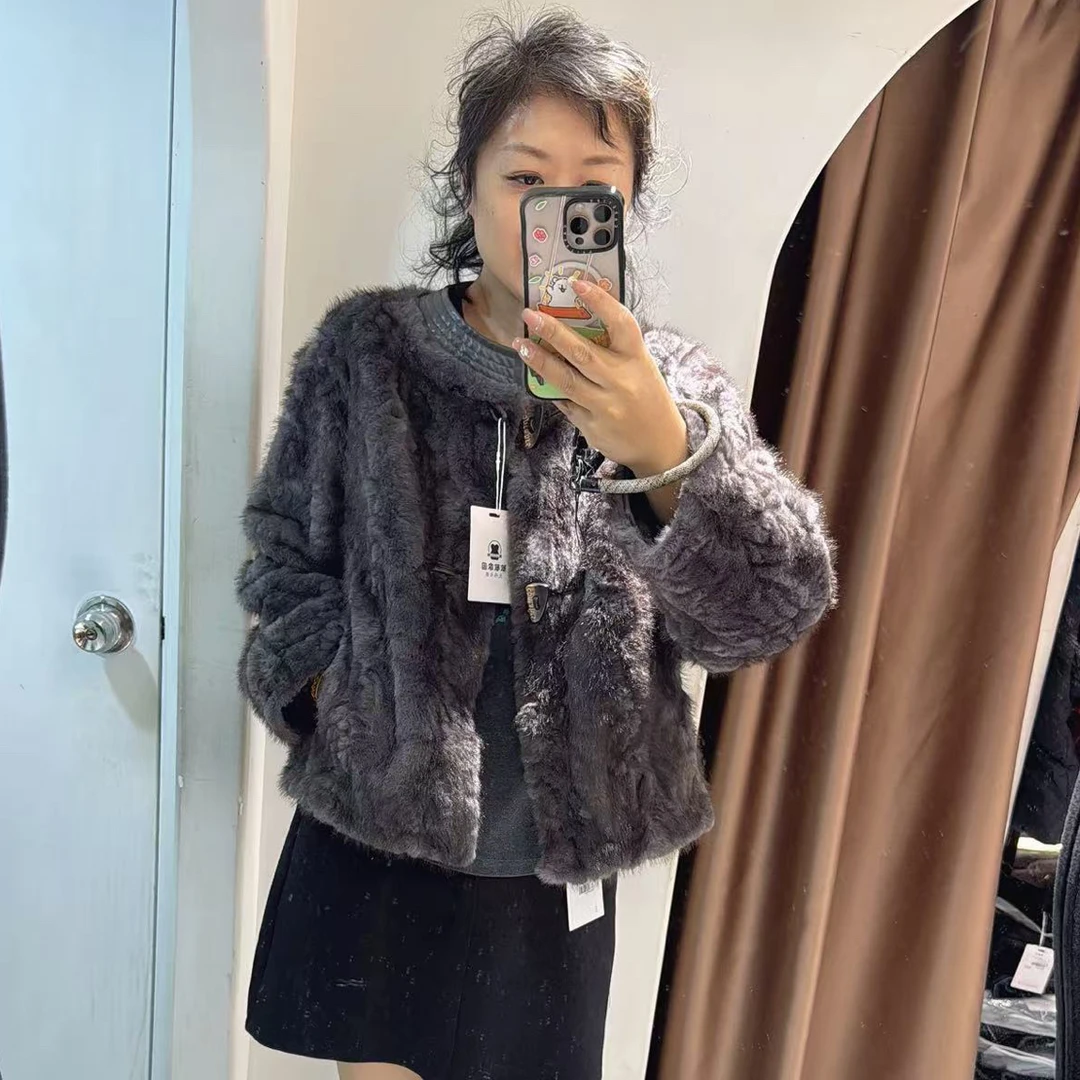 敏敏家园大码女装BL2529花狐面料时尚上衣