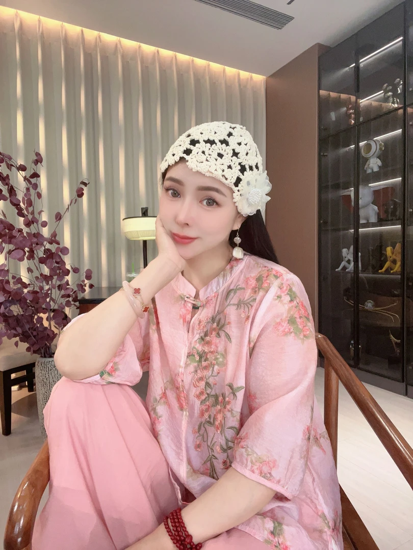 易文 ·YW 【织画】夏季新中式刺绣印花衬衫夏款复古文艺