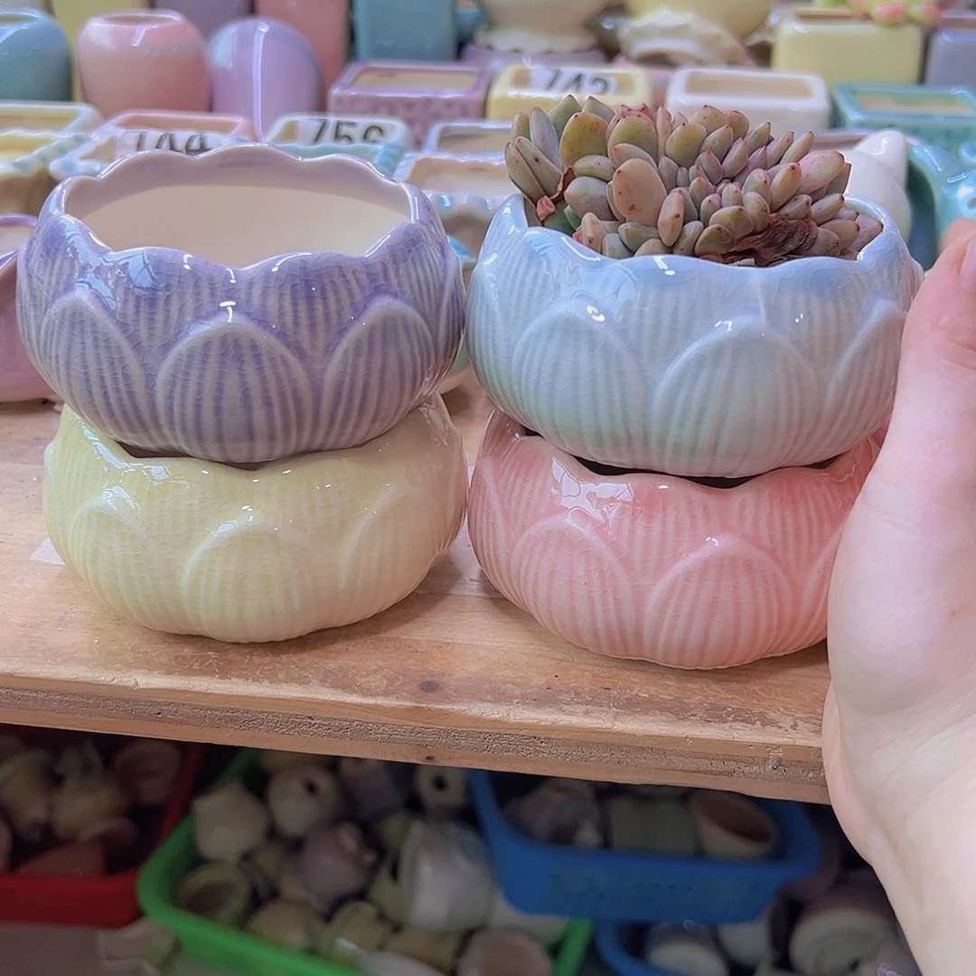 陶瓷花盆当场满12包邮