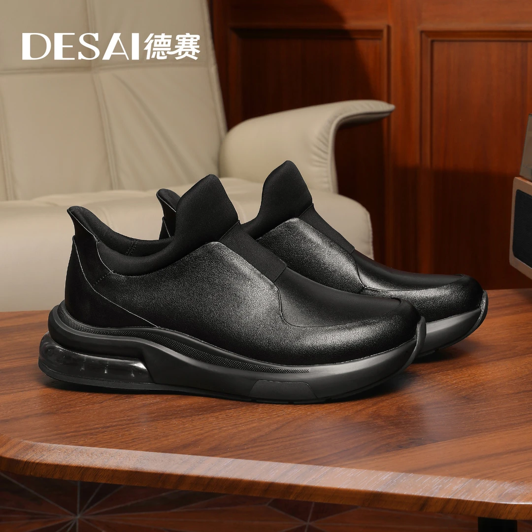 德赛【直播专享】2025夏季新款男款通勤慢跑百搭运动透气休闲鞋