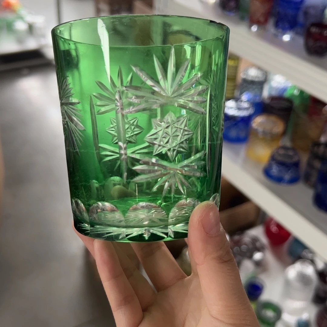 水晶玻璃平底款微瑕一个