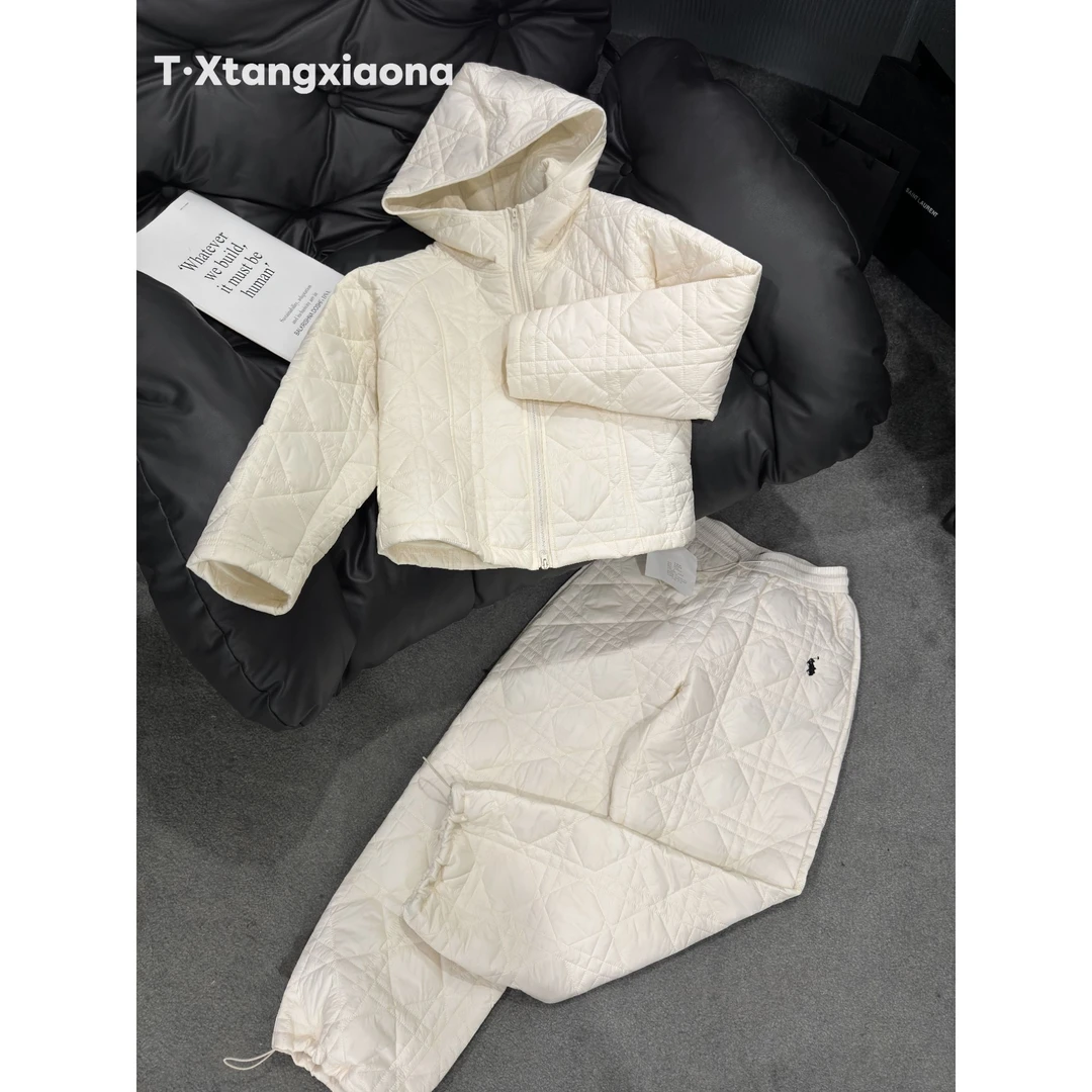 T•X【菱格套装】 韩系慵懒设计感时尚长袖纯色加绒套装宽松网红