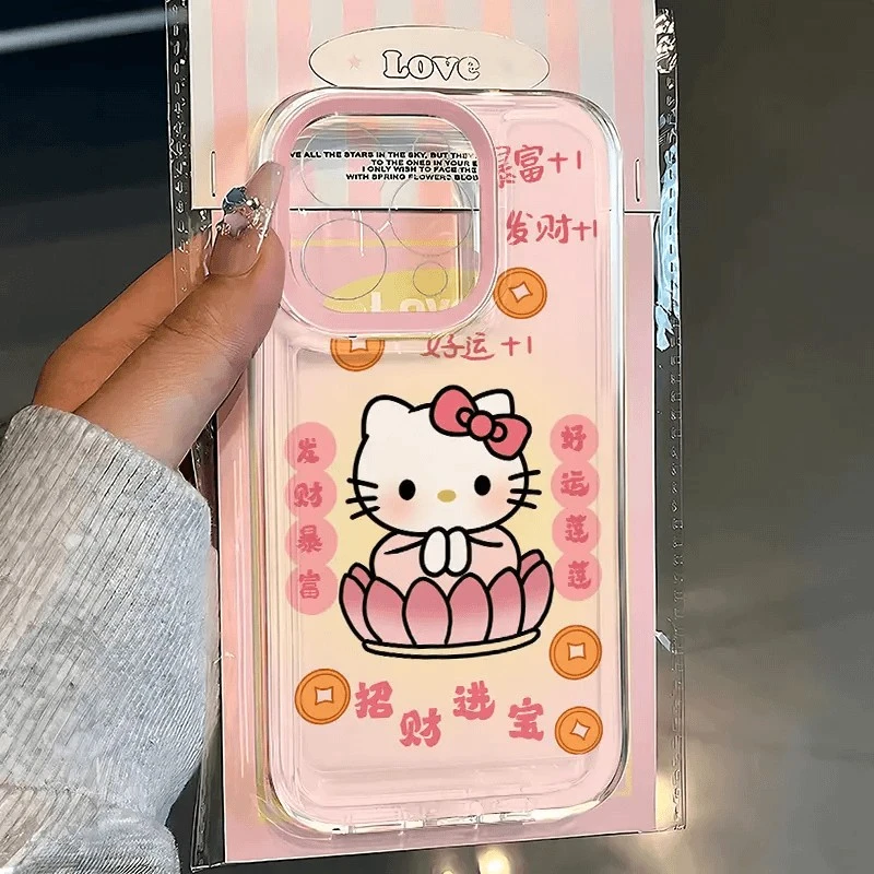 莲座凯蒂适用iPhone15promax手机壳iPhone1614Plus少女13软壳