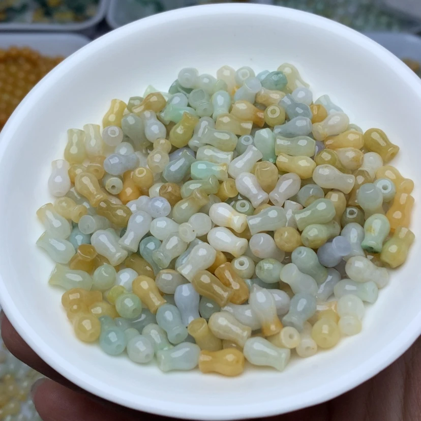 【闪购商品】翡翠手链未镶嵌卡5乘8冰多宝花瓶50颗