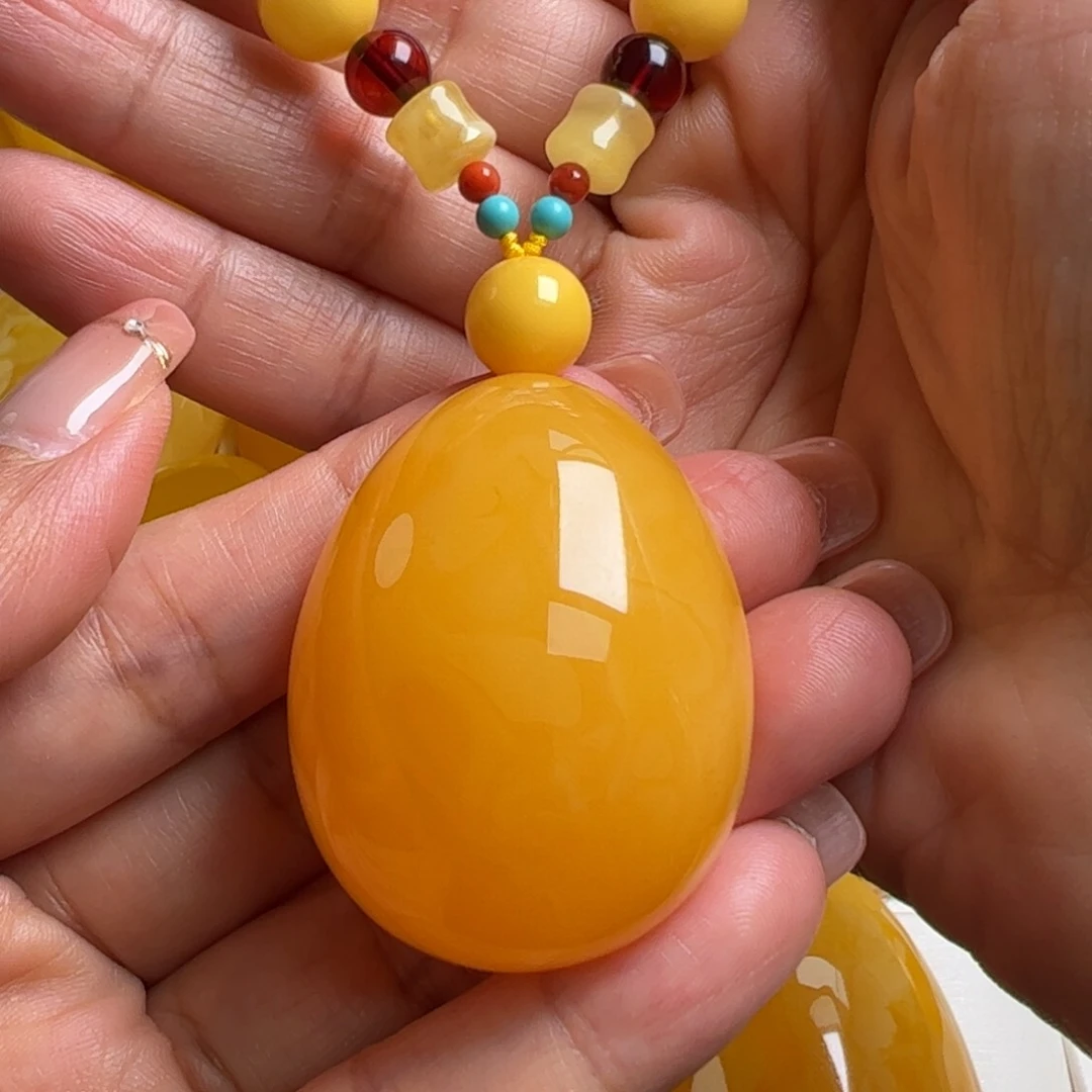 蜜蜡毛衣链未镶嵌无优化