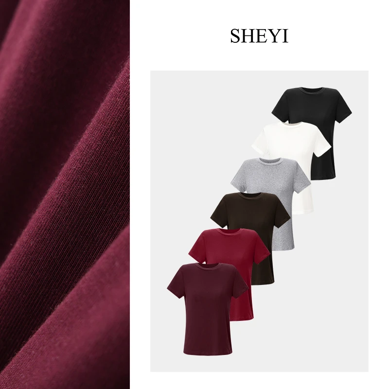 白色短袖女款爆款2025新款修身显瘦正肩T恤夏季穿搭洋气休闲上衣