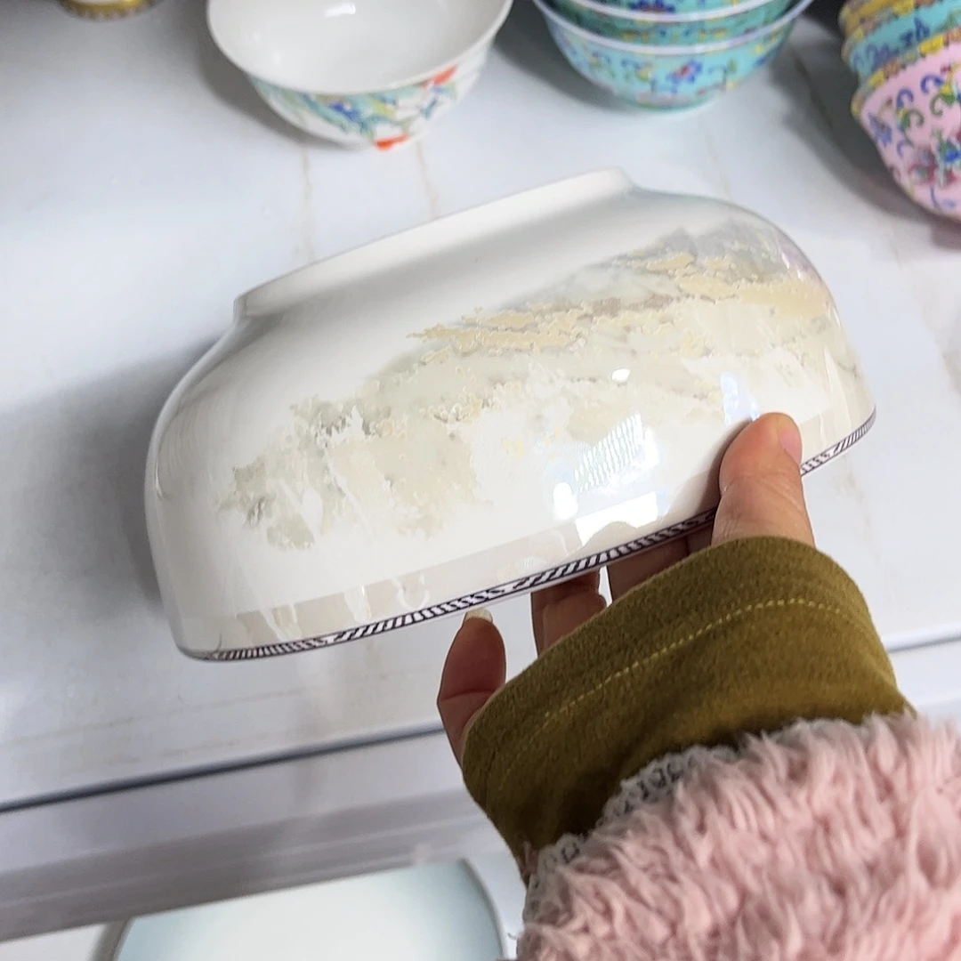 瓷片海岸八寸汤碗两个微瑕