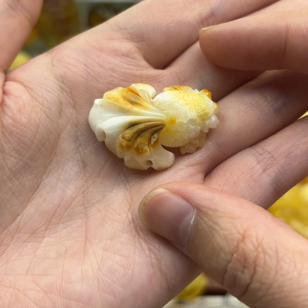 裸石蜜蜡未镶嵌蜜蜡吊坠打孔不退不换