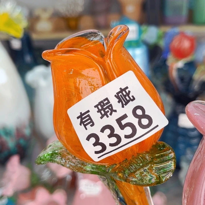 琉璃3358瑕 花瓶摆件家悦