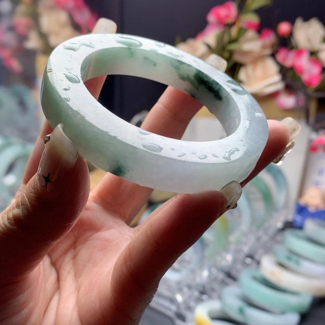 未镶嵌翡翠手镯定制翡翠翡翠51-56