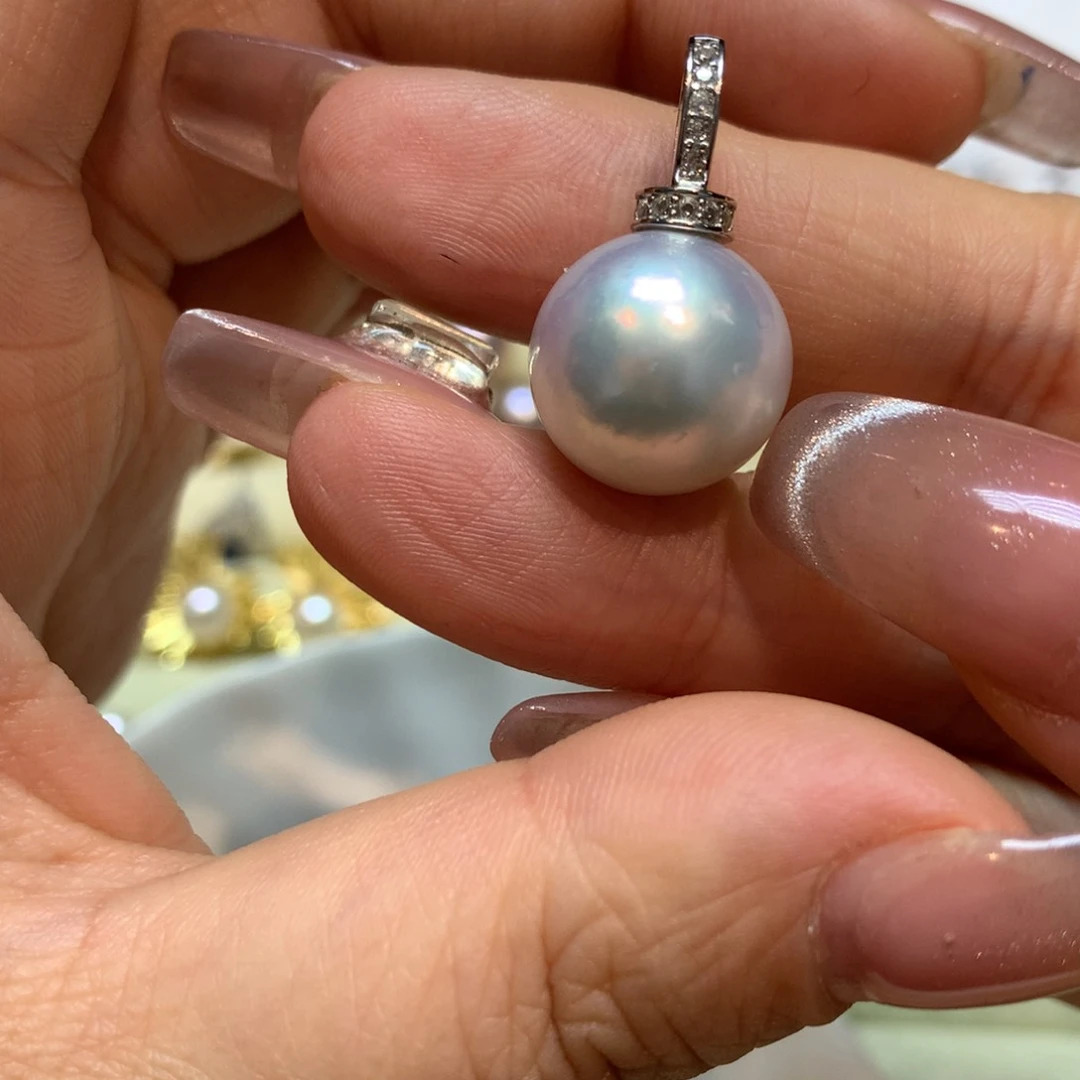 海水珍珠颈饰银S925镶嵌