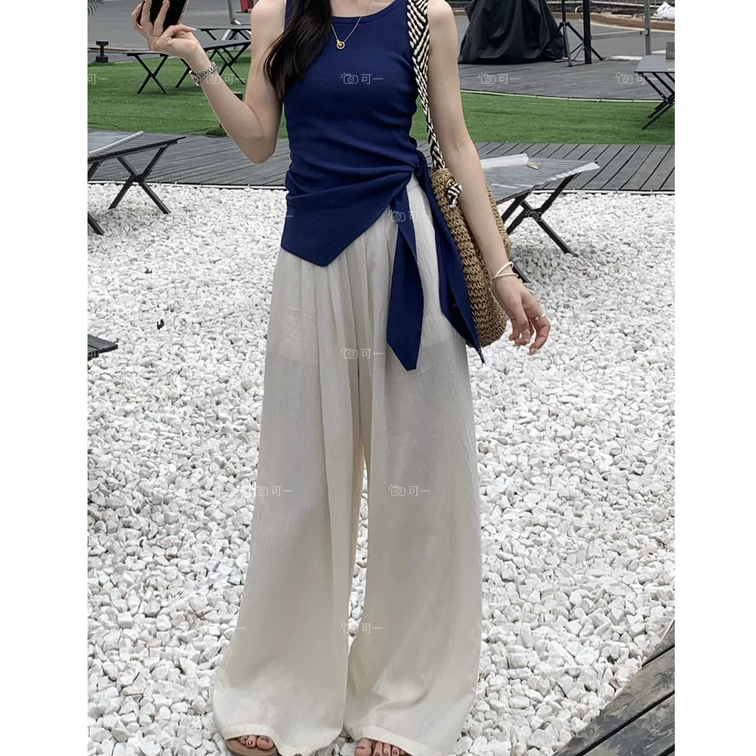 THE KEYI【夏日飘飘裤】夏日必备裤/垂感绝绝子（带内衬）阔腿休闲裤