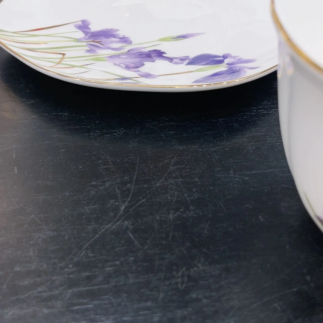 【闪购商品】瓷片田*树莓五寸高脚碗2个——-