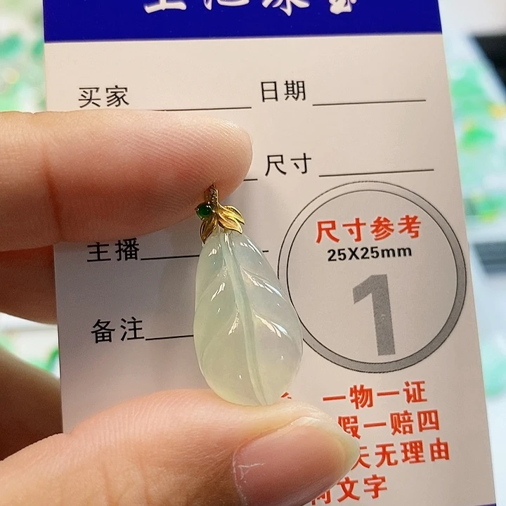 【闪购商品】翡翠颈饰18K金镶嵌徐*凉翡翠