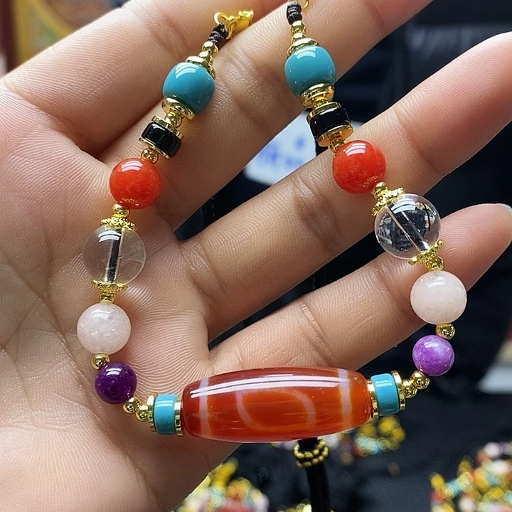 玛瑙/玉髓合金颈饰