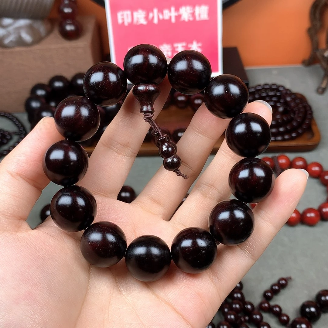 木宝阁小叶紫檀手串，尺寸18mm（现货实拍）