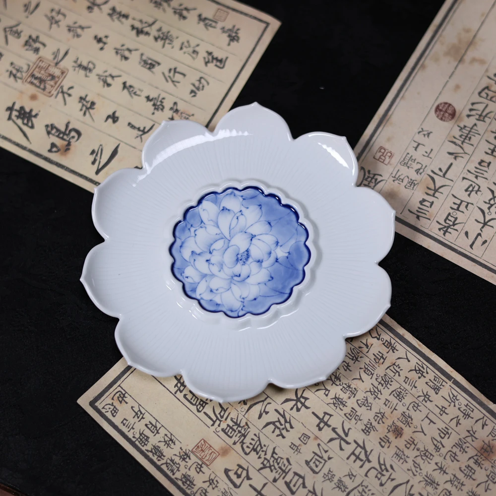 【斋居】花开-青樵轩-雕刻壶承（青樵S0250）