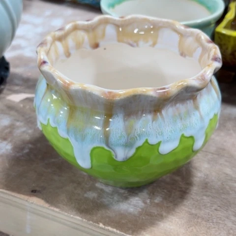 陶瓷新年快乐都是福利花盆满9包邮