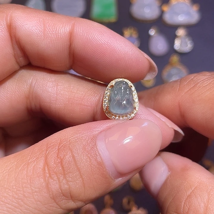 翡翠银S925镶嵌颈饰